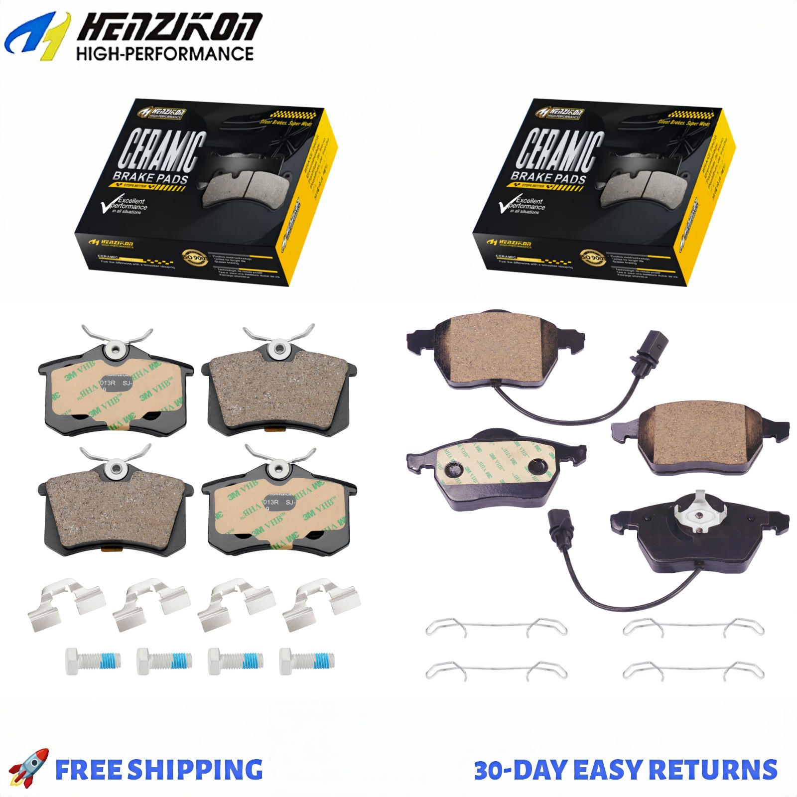 Front Rear Brake pads For Volkswagen Passat 2000 2001 – 2005 1.8L 2.0L 2.8L 4.0L