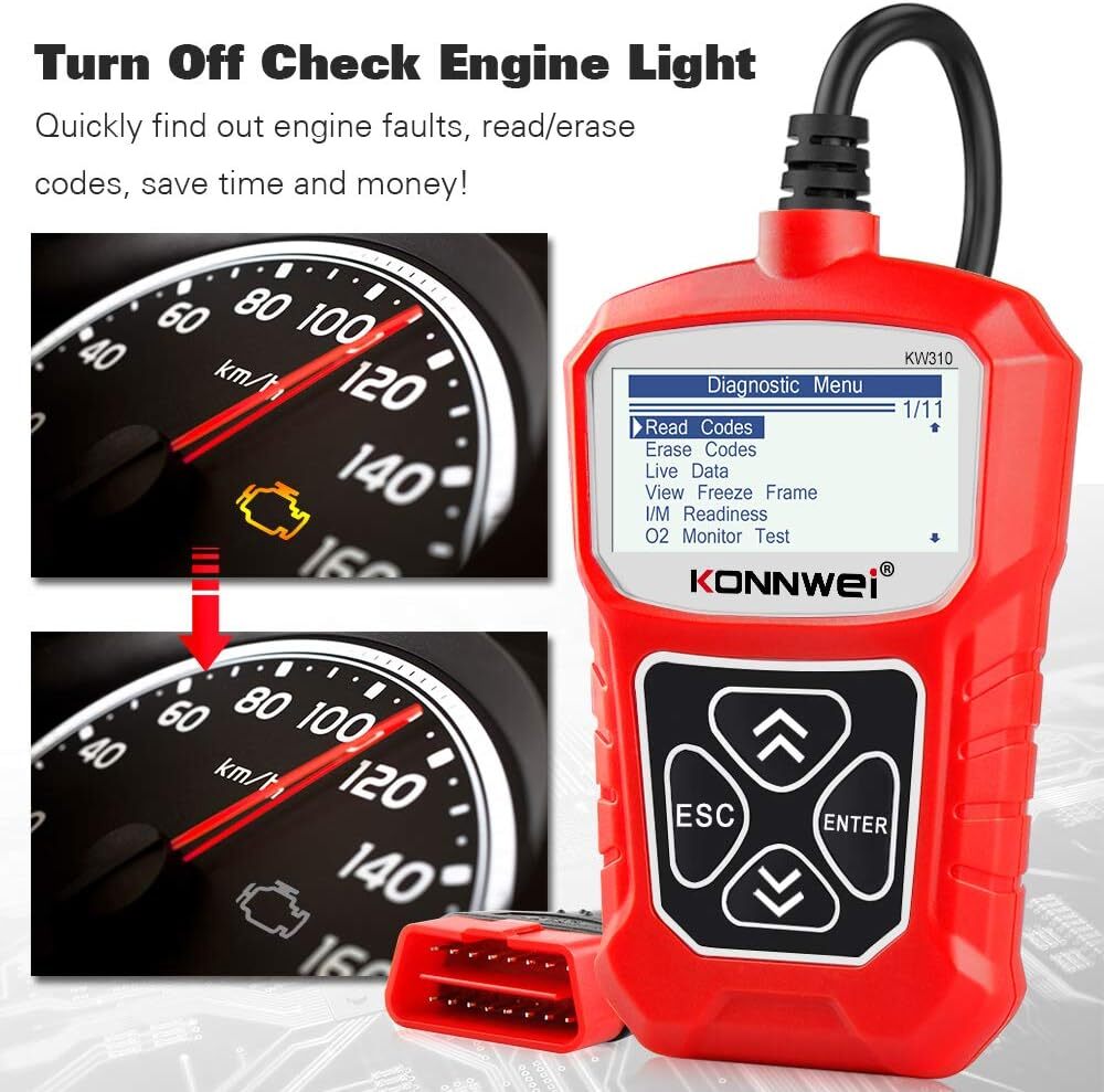 Automotive OBD2 Scanner Code Reader Car Diagnostic Tool Check Engine Fault US