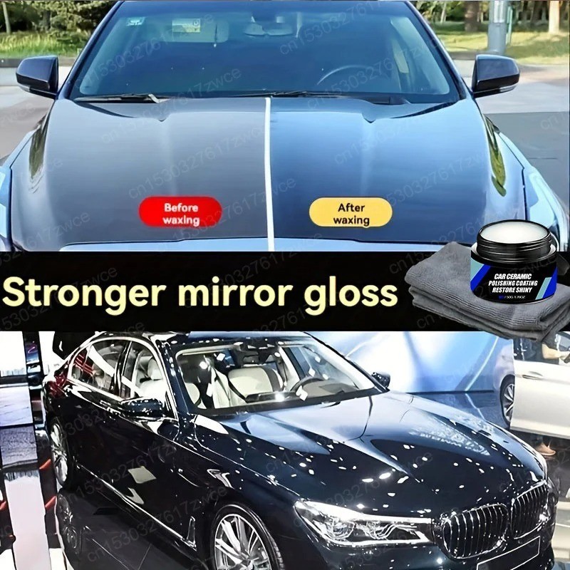 Black Car Wax Ceramic Coating Scratch Repair Polish Paint Protection Gloss Shine