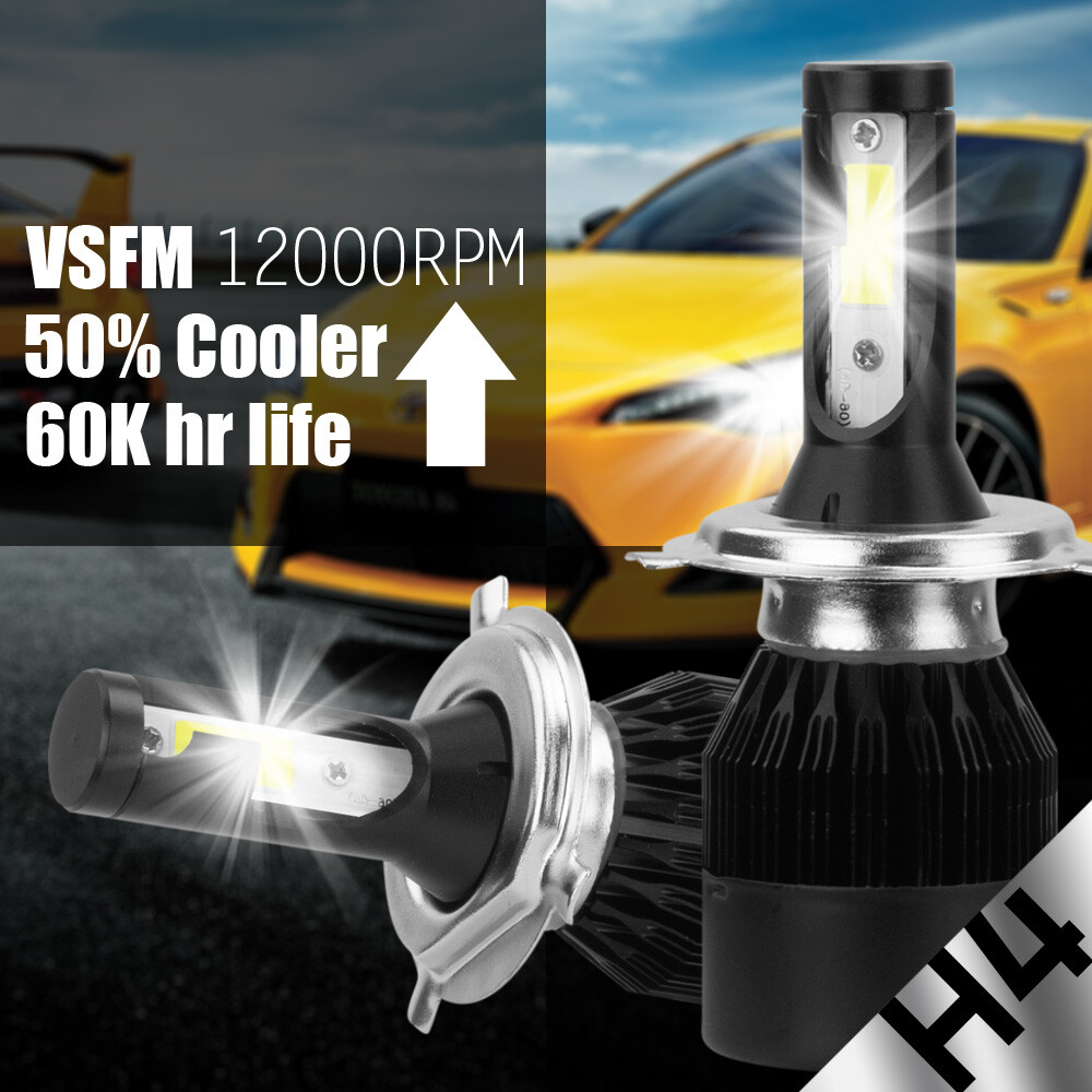 1400W 210000LM H4 HB2 9003 6000K White CREE LED Headlight Hi/Lo Power Bulbs Kit