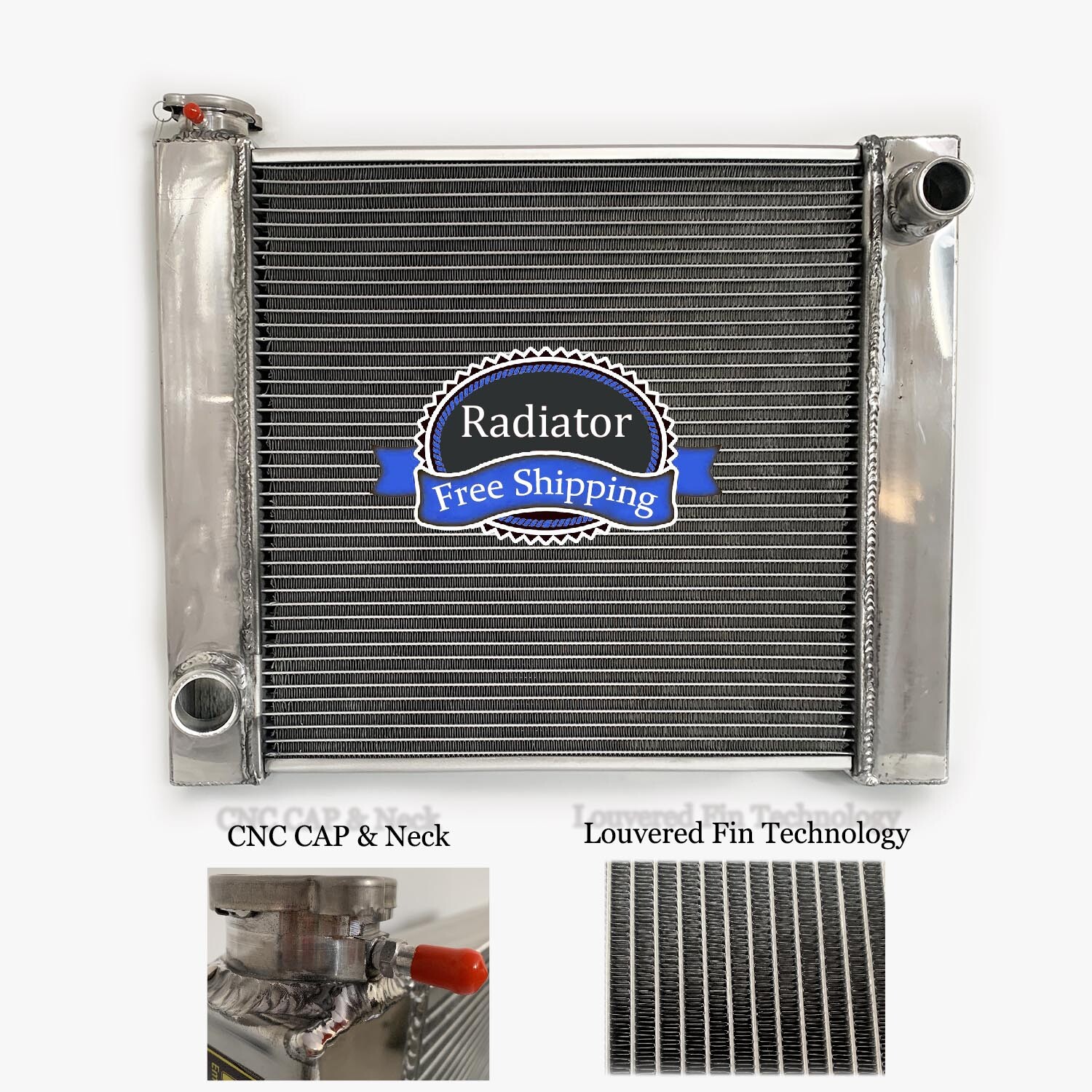 19″ x 22″ Aluminum Cooling Radiator Ford Mopar Fabricated Universal Super Duty