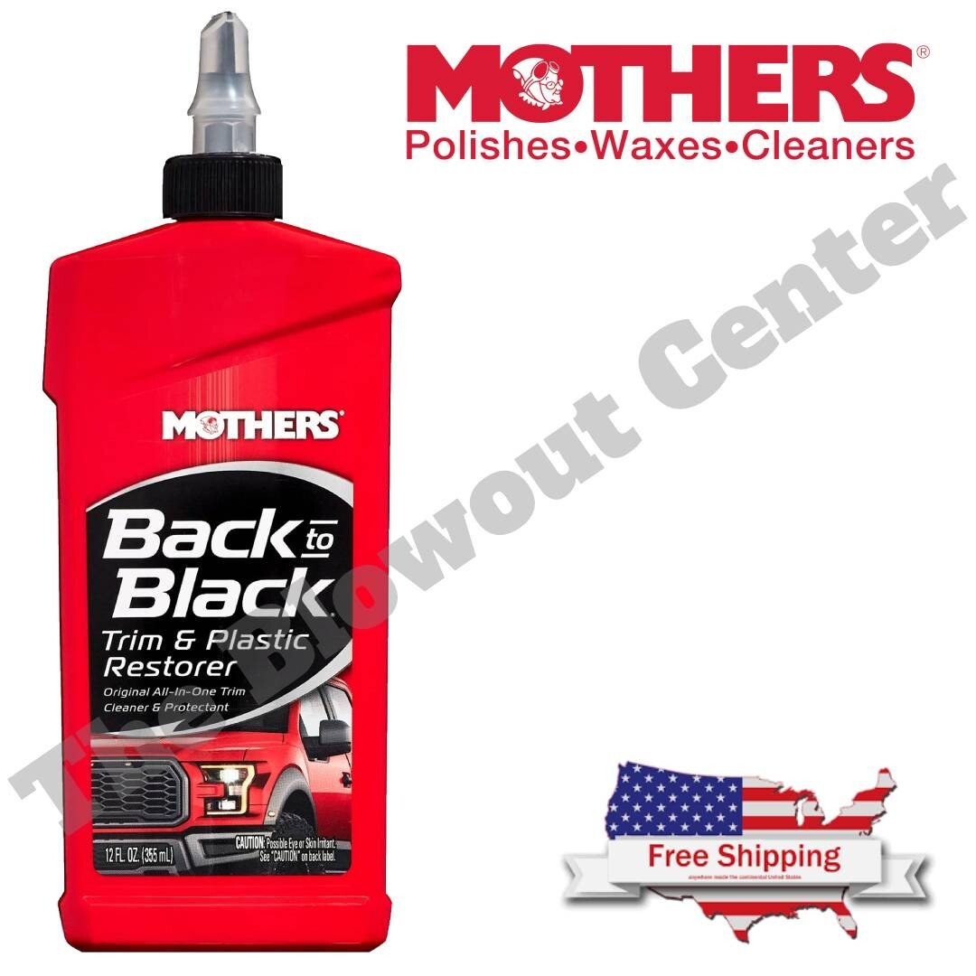 MOTHERS 06112 Back To Black Trim And Plastic Restorer – Rubber & Vinyl – 12 Oz