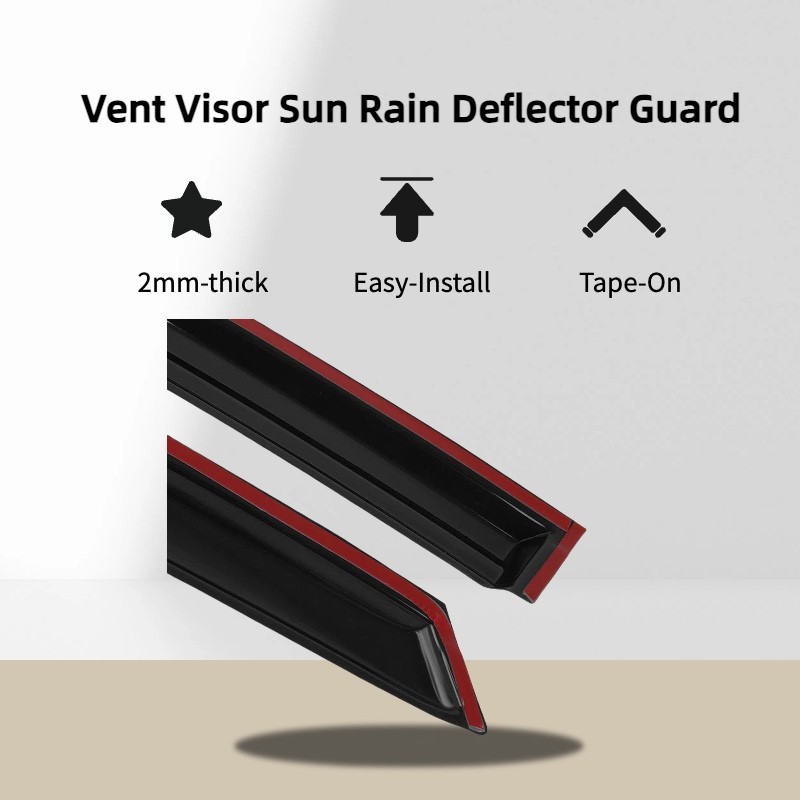 Window Visor Sun Rain Guard Deflector Fits Mitsubishi Eclipse Cross 2018-2023