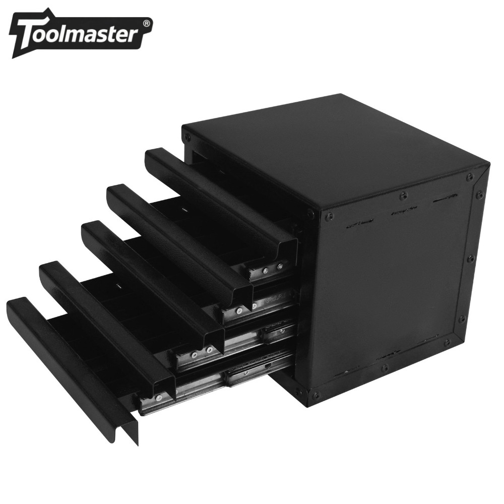 8”X8”X8″ Black Five Drawers High Quality Drill Bit Organizer