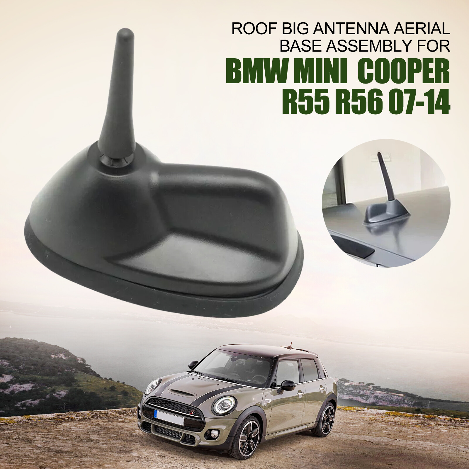 For BMW MINI Clubman Cooper R55 R56 2007-2014 Roof Big Antenna Base Assembly