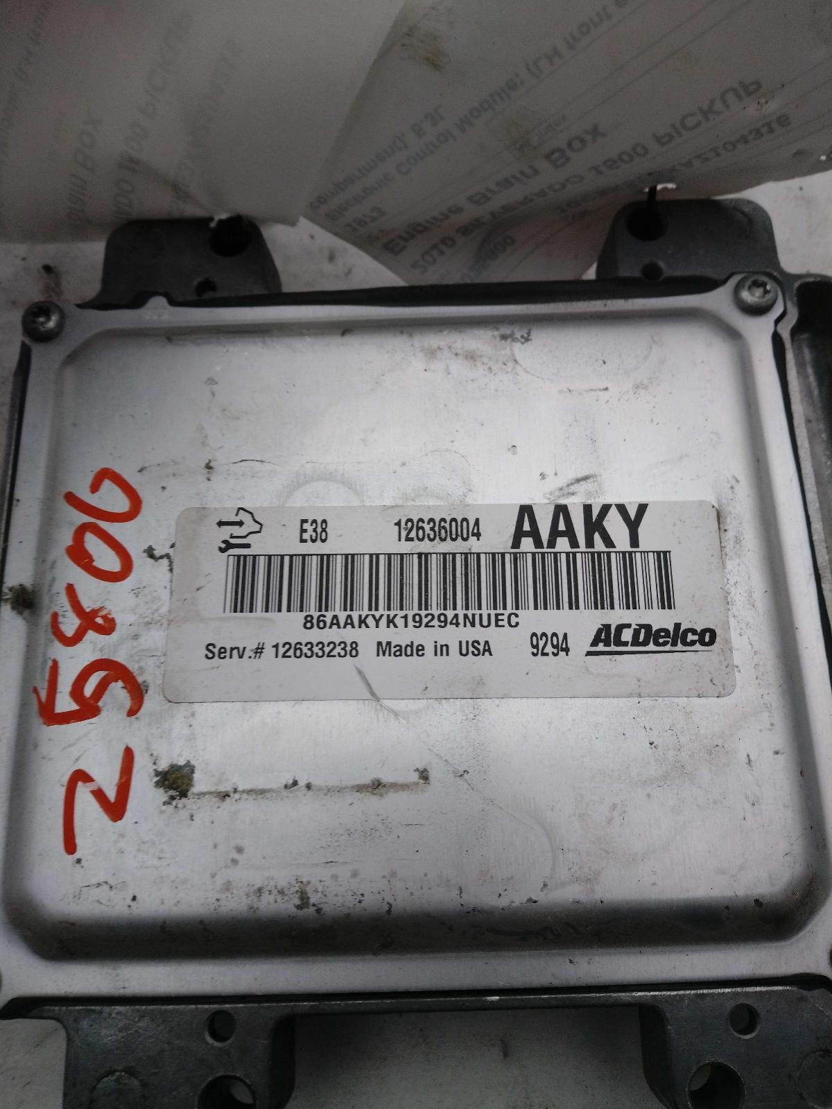 2010 Chevrolet Silverado 1500 ECM Engine Control Module OEM Blue 12633055