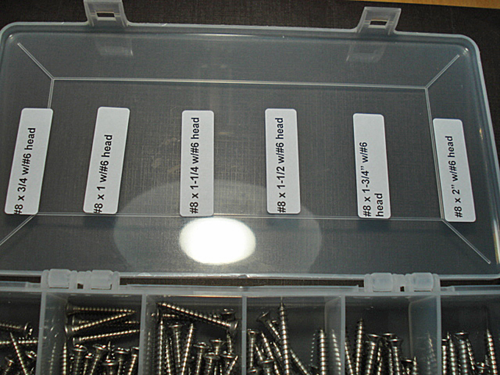 150 pcs #8 with #6 phillips oval head stainless steel trim screws assortment