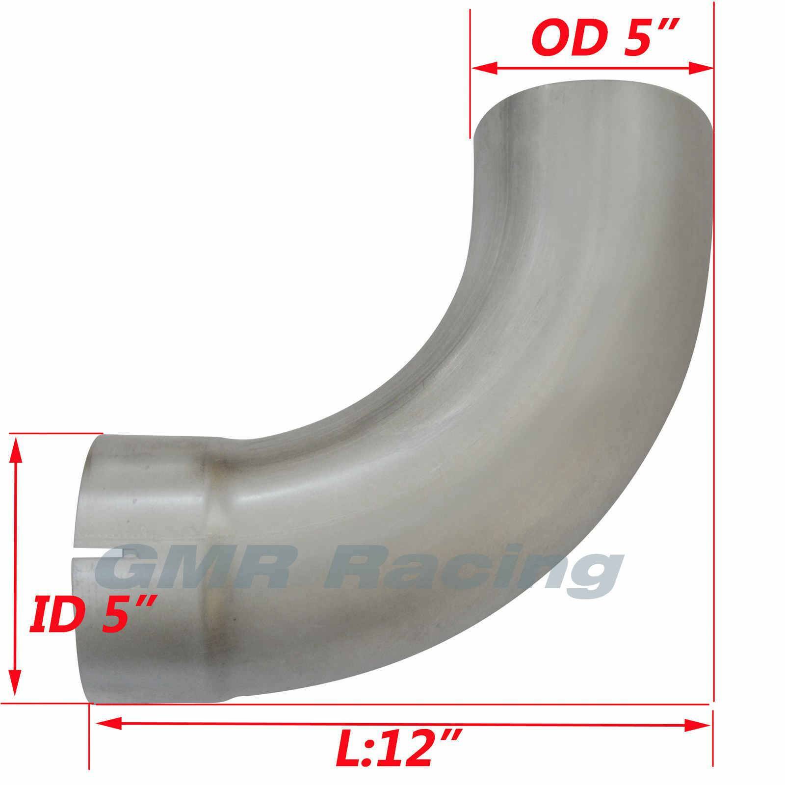 Aluminized Steel 5″ ID/OD x12″ Arms Exhaust Elbow Pipe 90 Degree Pipe