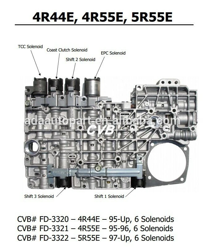 5R55E 4R44E 4R55E Valve Body with Solenoids 95 up Explorer 4.0L GASKET INCLUDED!