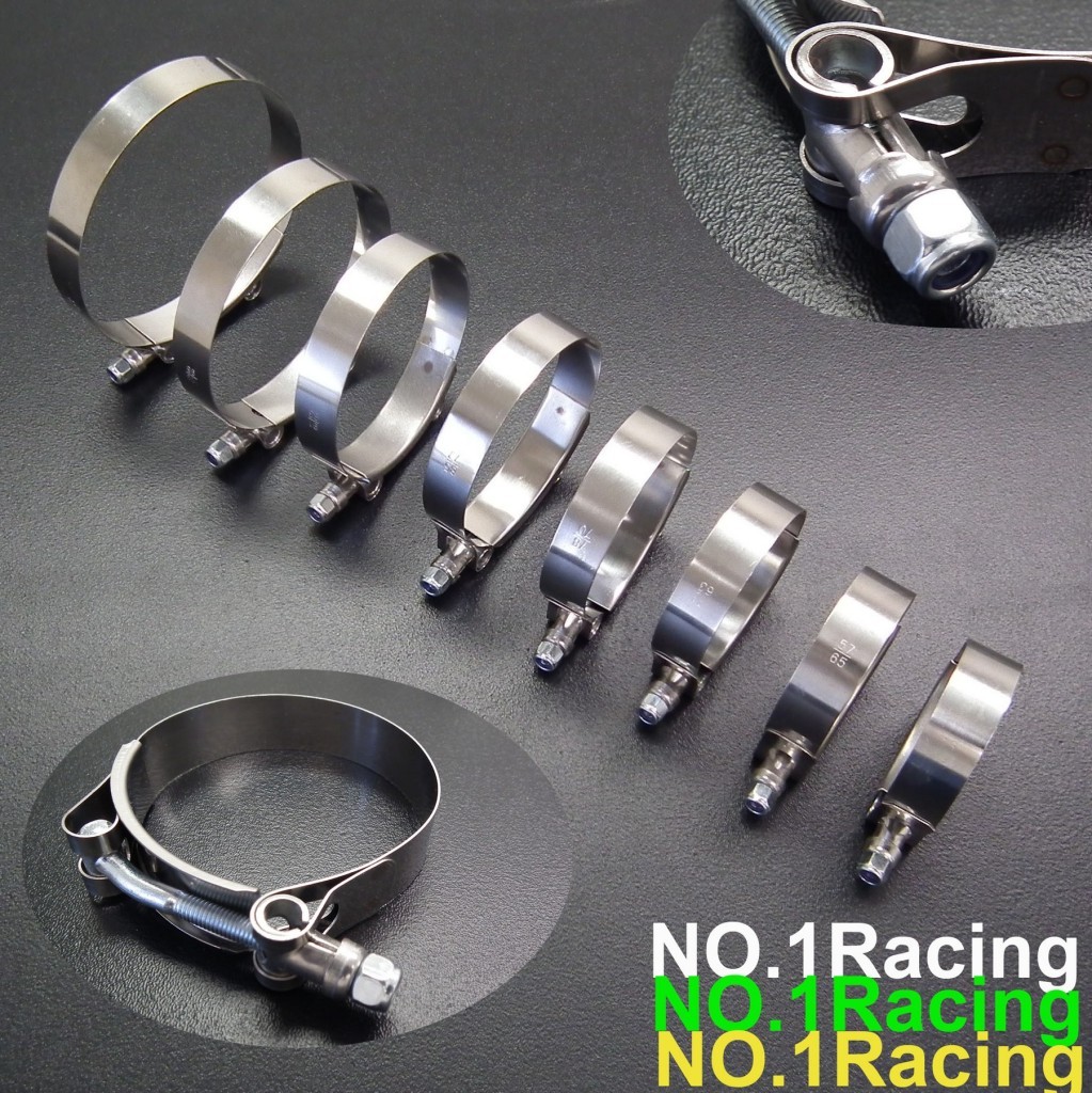 Silicone Hose T-Bolt Clamp 301 Stainless Steel Clamps Choose Your Size 51 63 76