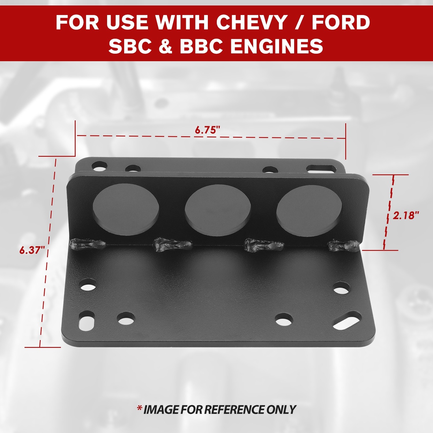 3/16″ Steel Engine Lift Plate Bracket Carburetor Hoist for Chevy Ford SBC BBC
