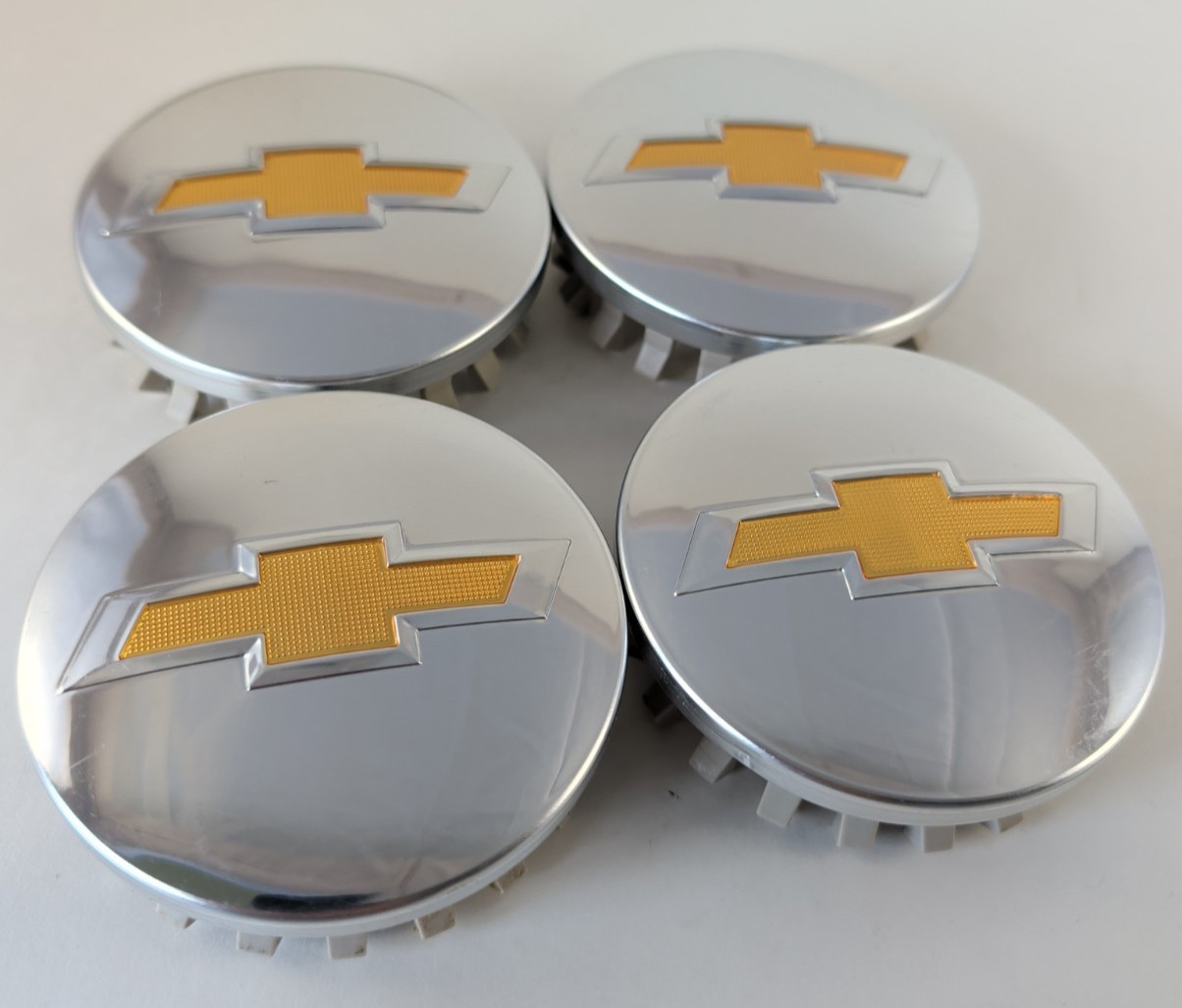 Set of 4 – 3.25″ 83MM Chevy Silverado 1500 Tahoe Suburban OEM center caps