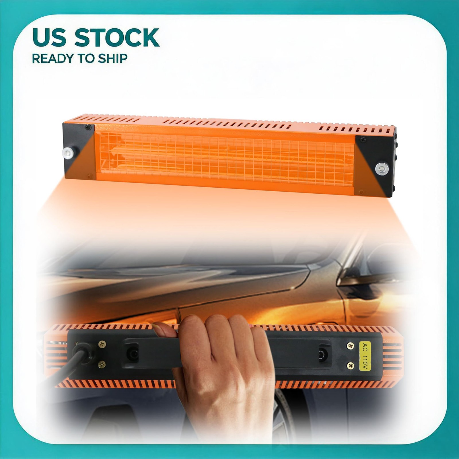 1000W Infrared Paint Curing Lamp Heavy Duty Fast Auto Body Repair Dry Handheld