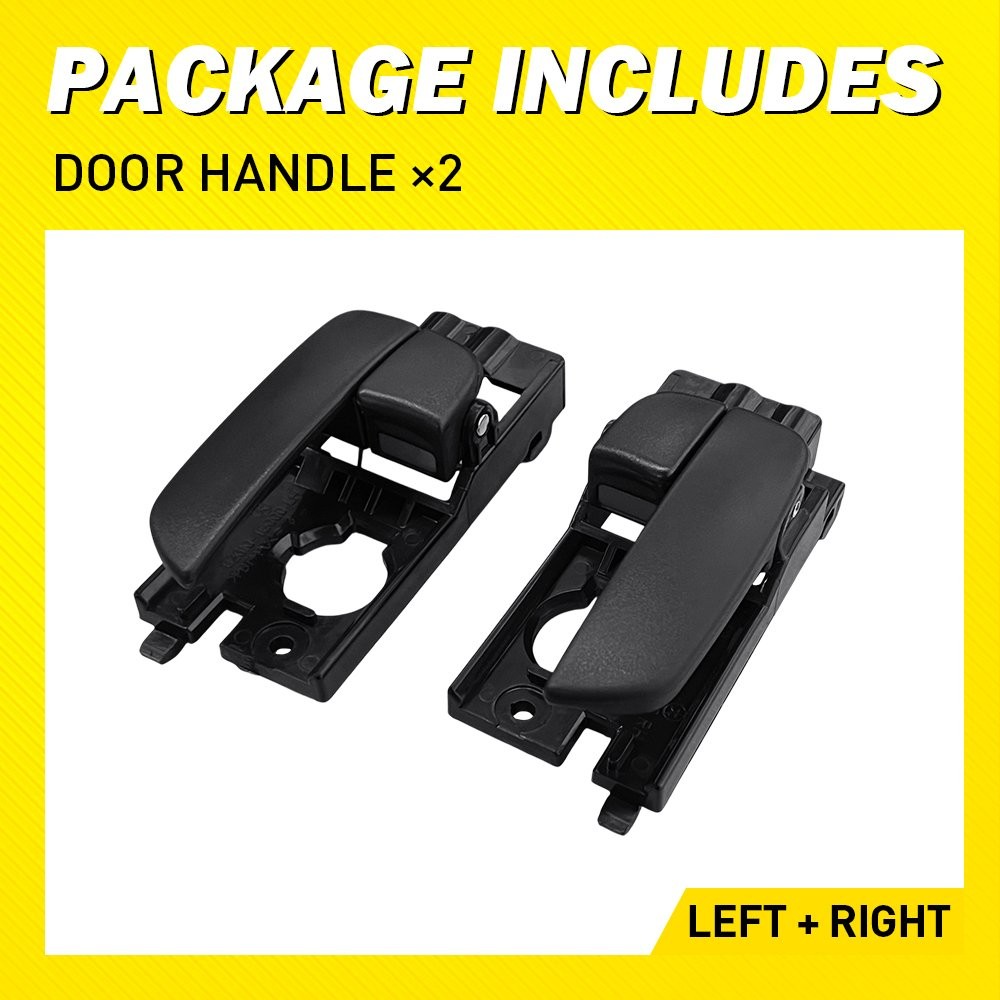 2Pcs Front Interior Door Handles Black For 06-2011 Hyundai Accent LH & RH 2-20x