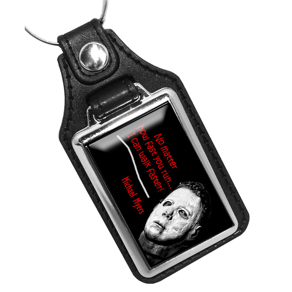 Michael Myers Halloween Horror Movie Design Faux Leather Key Ring