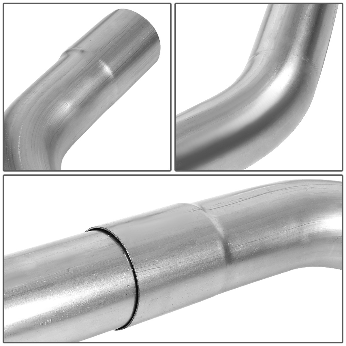 3″OD DIY Custom Exhaust Pipe Kit 16-Pieces Straight & 45 90 Degree & U-Bends