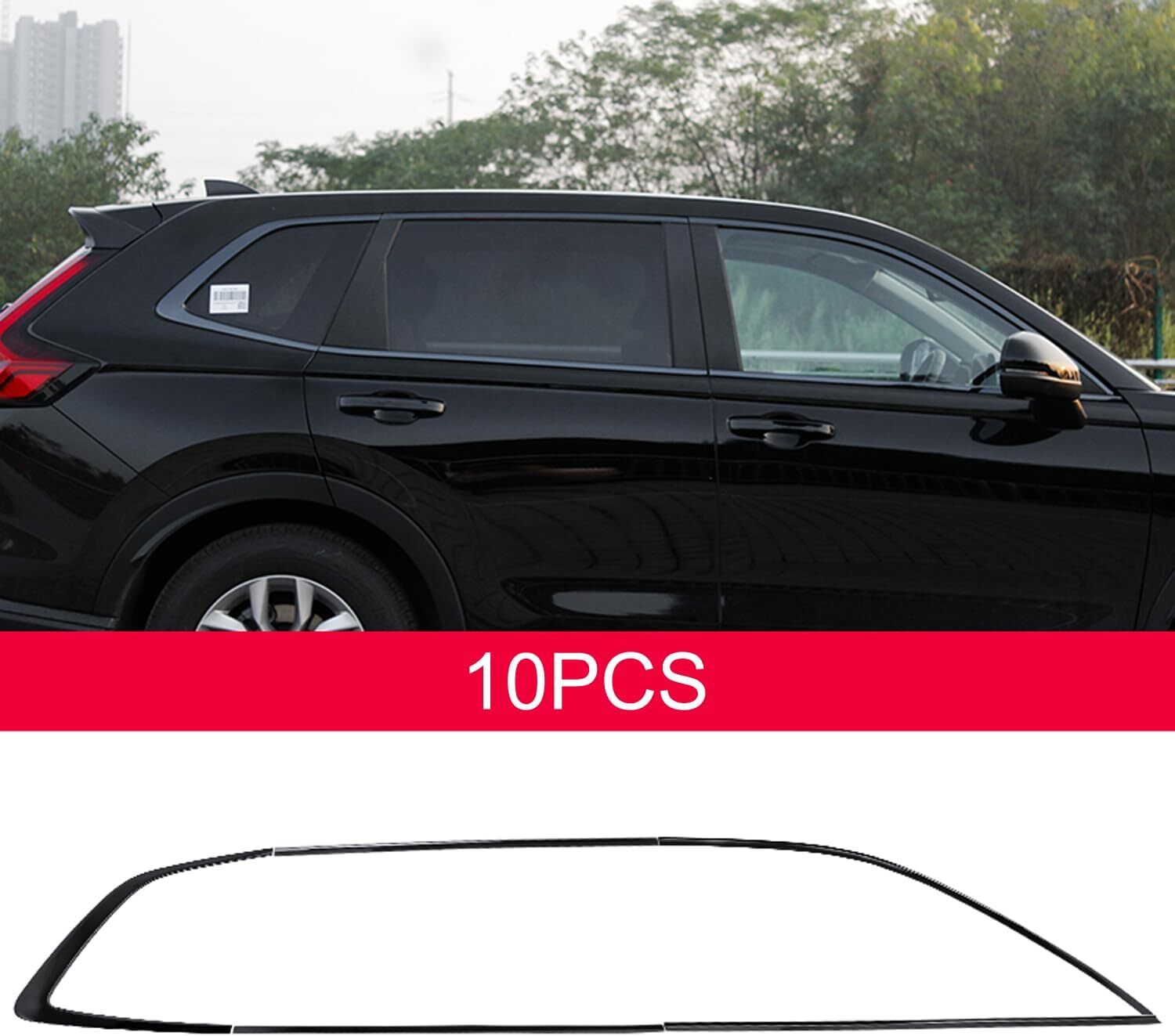 For Honda CR-V CRV 2023-2025 Black Window Sill Molding Strip Cover Trim 10pcs