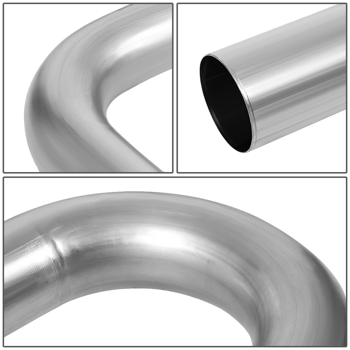 3″OD DIY Custom Exhaust Pipe Kit 16-Pieces Straight & 45 90 Degree & U-Bends