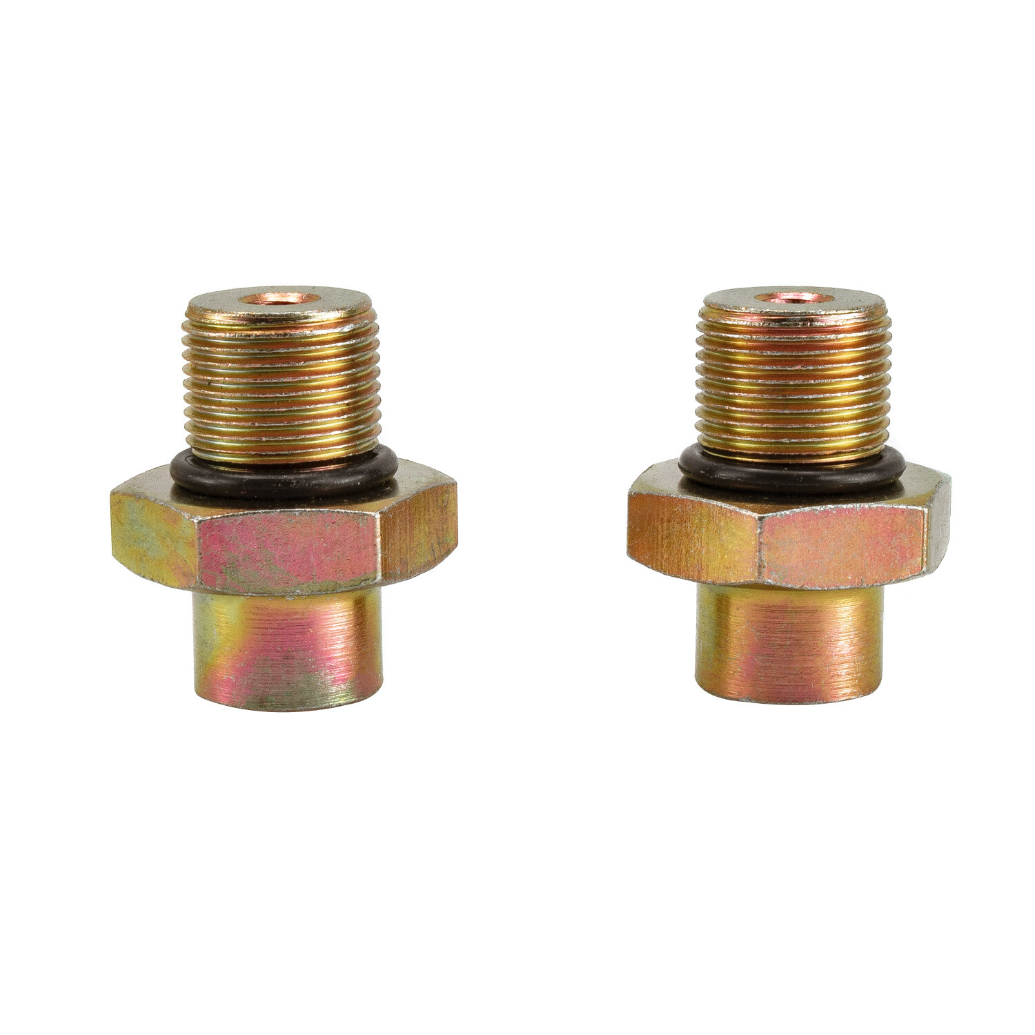2PCS Transmission Oil Cooler Connector Steel Male 11/16-20UNF Female 1/2-20UNF