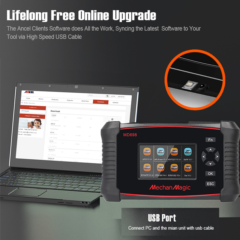 New Pro Car Bidirectional Diagnostic Tool Auto OBD2 Scanner TPMS Code Reader +