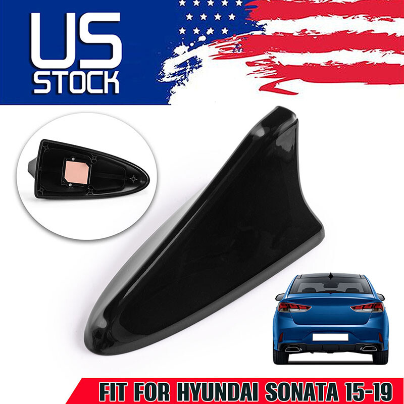 For 2015-19 Hyundai Sonata-Elantra Ebony Shark Fin Roof Antenna Cover BLACK US