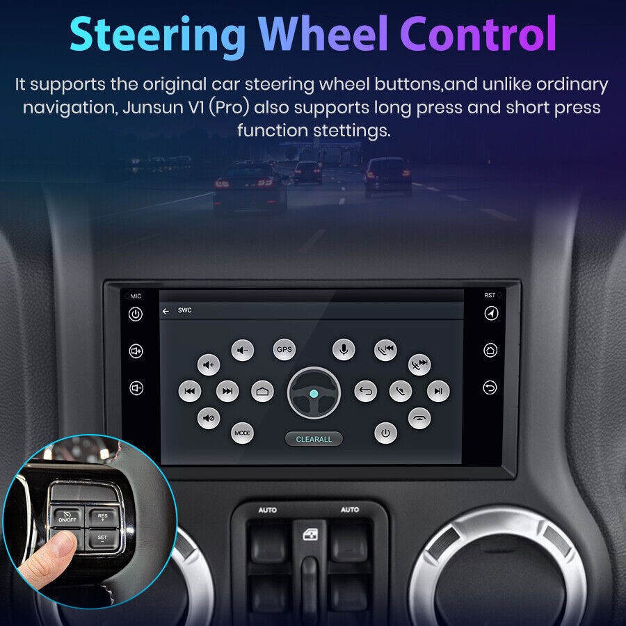 7″ Para 2007-2012 Dodge Nitro Android 14.0 GPS Apple Carplay Stereo Radio