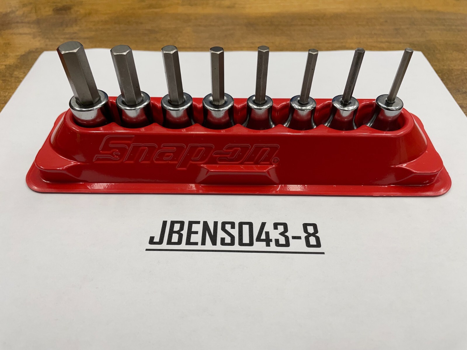 Snap-on Tools USA NEW 8pc 3/8″ Drive SAE Standard Hex Bit Socket Set 208EFAY