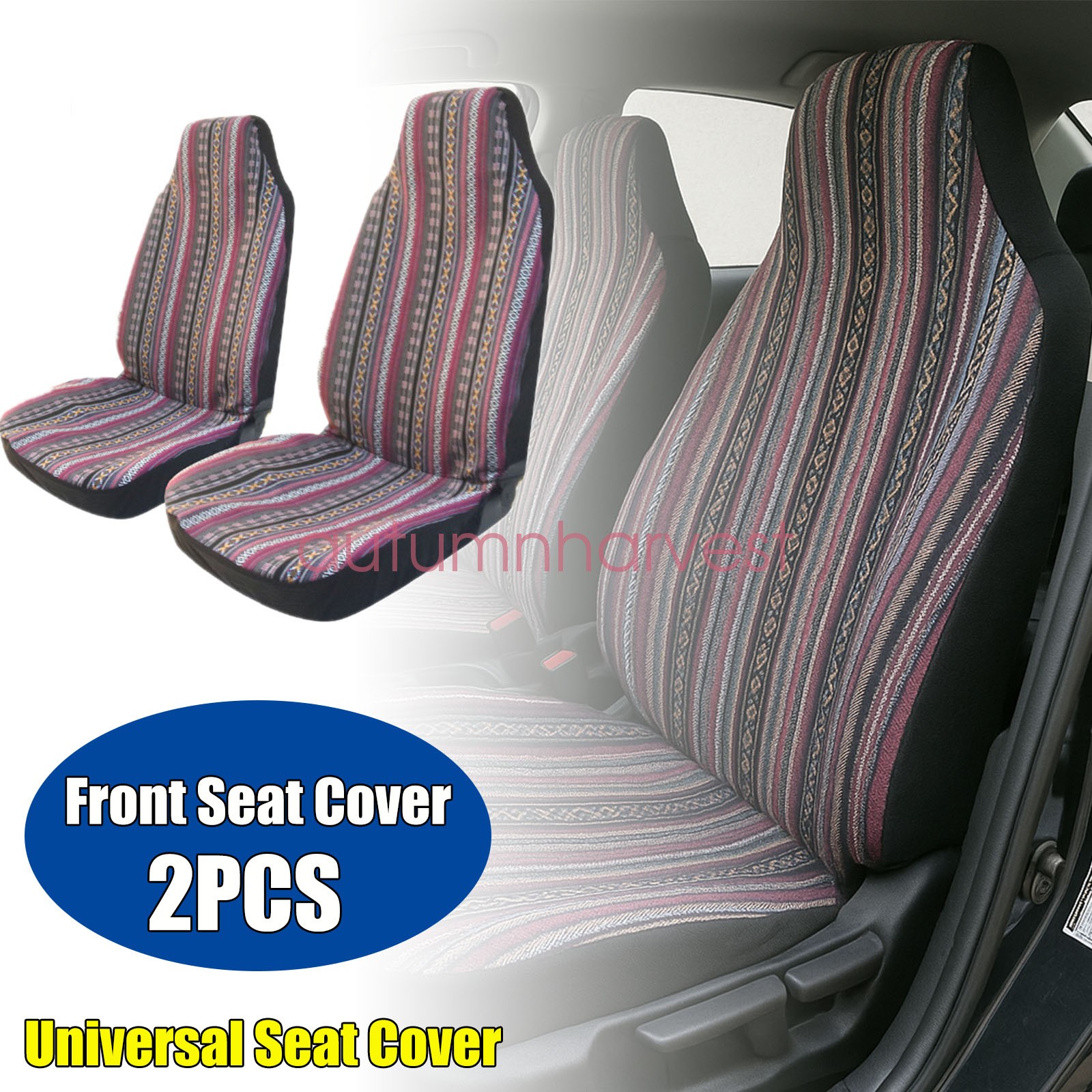 For Jeep Car 2-Sits Cloth Protector Full Front Seat Cover As Picture Shows