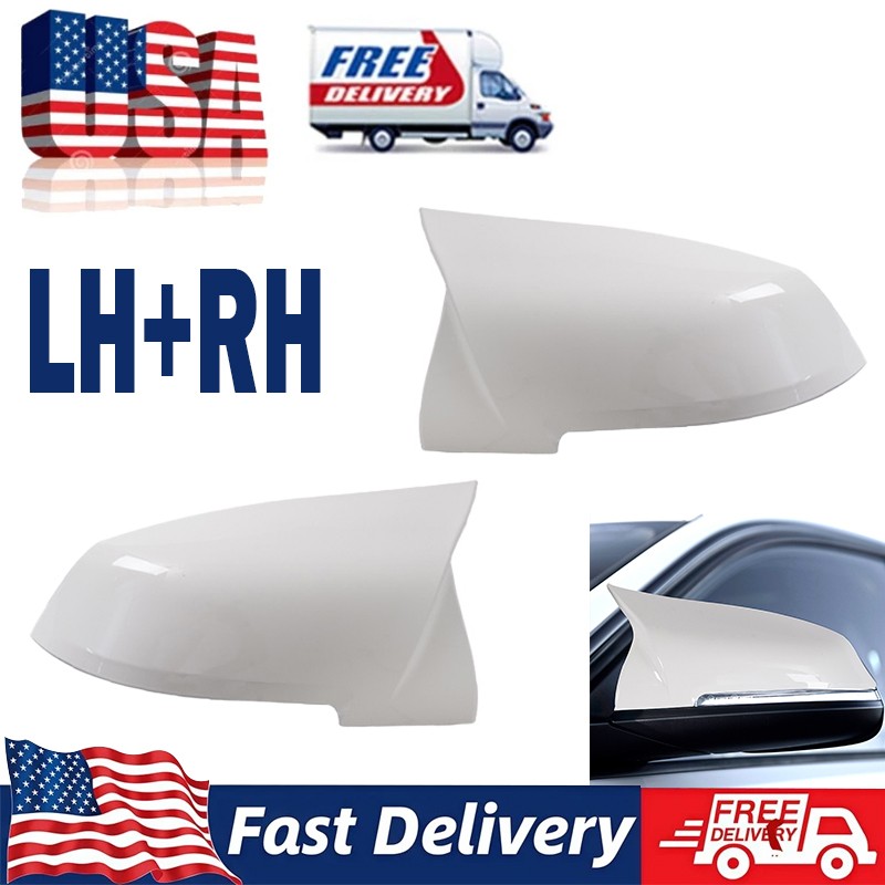 Alpine White M3 Style Side Mirror Cover Caps For BMW F20 F21 F30 F32 F36 X1 M3