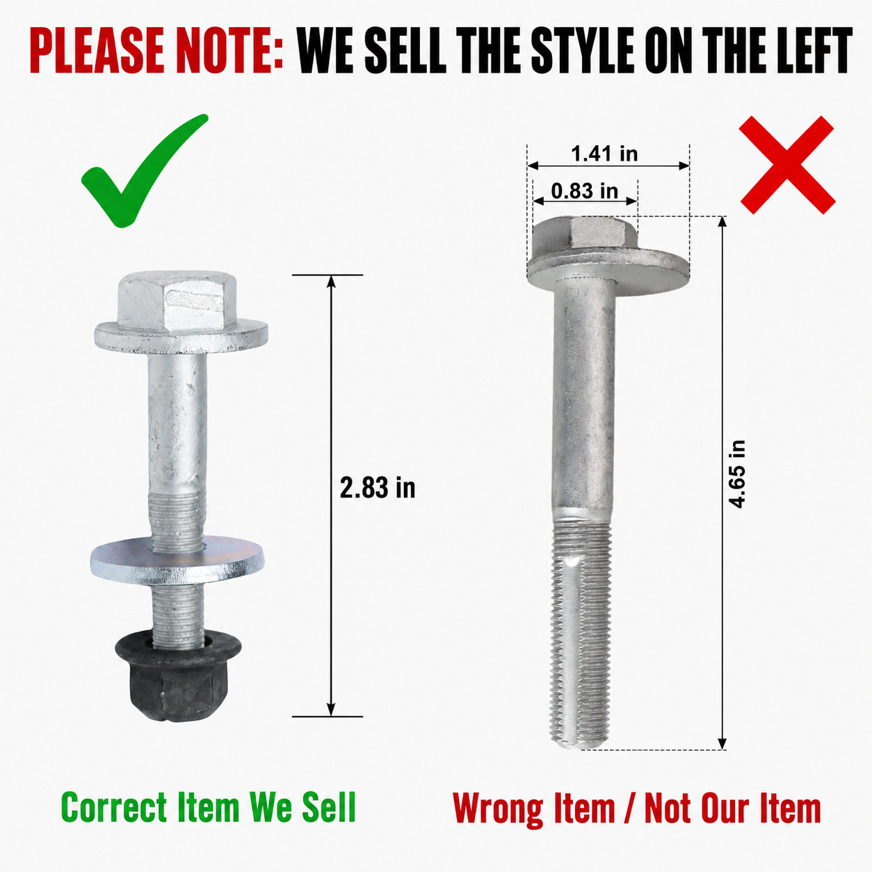 2SET Rear Suspension Control Arm Cam Bolt For Hyundai Tucson Kia Optima Sportage