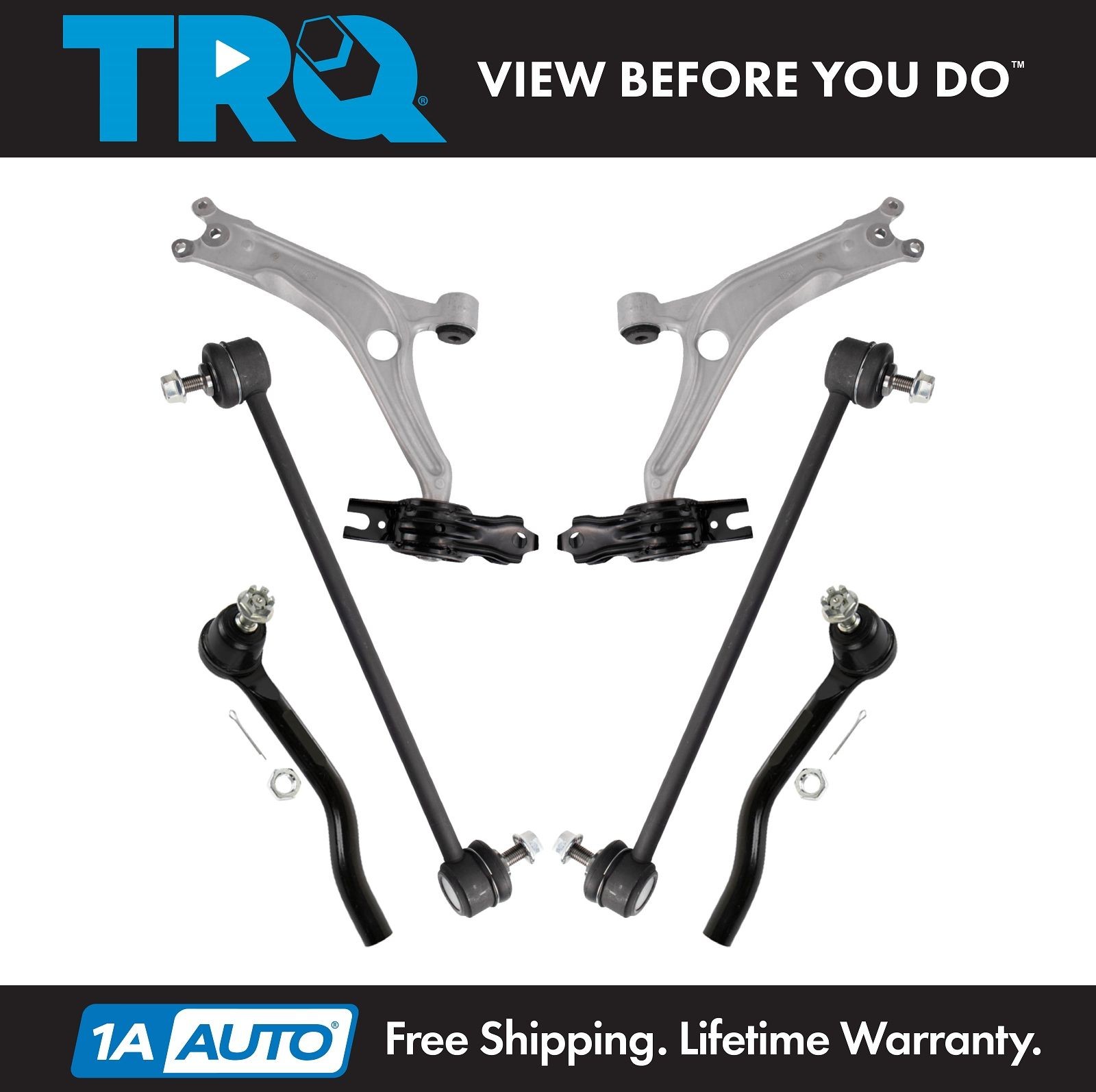 TRQ Front Steering & Suspension Kit Fits 2018-2022 Honda Accord