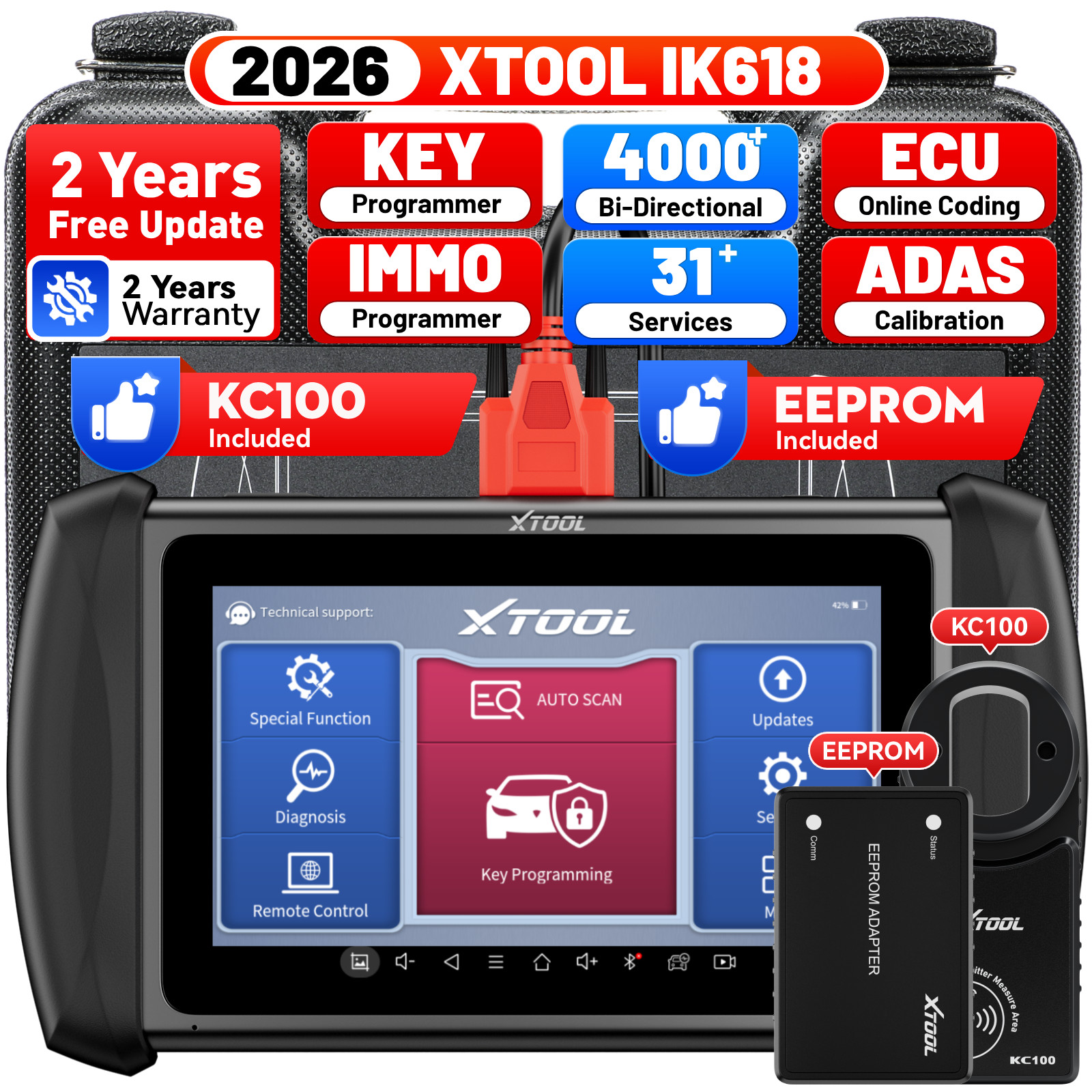 XTOOL IK618 Key Programmer Bidirectional Diagnostic Tool OBD Code Reader Scanner