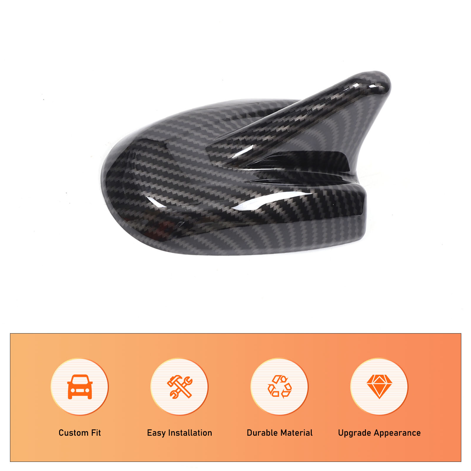 ABS Carbon Fiber Roof Antenna Shark Trim Cover Fits Maserati Ghibli 2014-2021