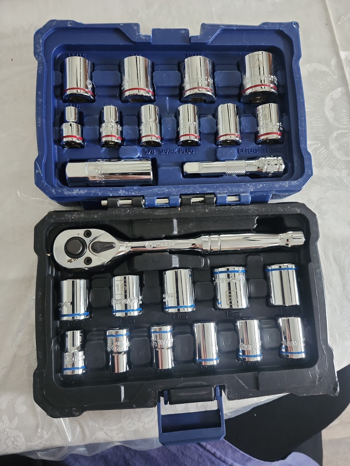 Kobalt 24pc Chrome Socket Tap & Die Set #573330 In Package