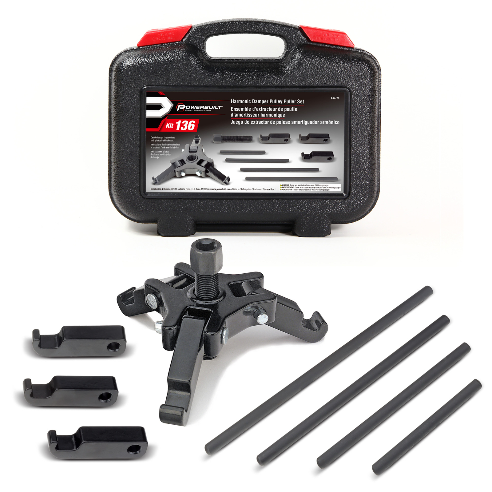 Powerbuilt Harmonic Damper Pulley Puller Kit – 647774