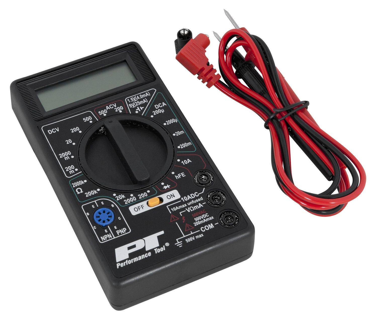Performance Tool W2974 Digital Multi-Meter Tester