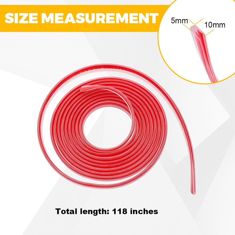 10FT U-Shape Car Door Edge Guard Molding Trim Rubber Edge Strip For Porsche
