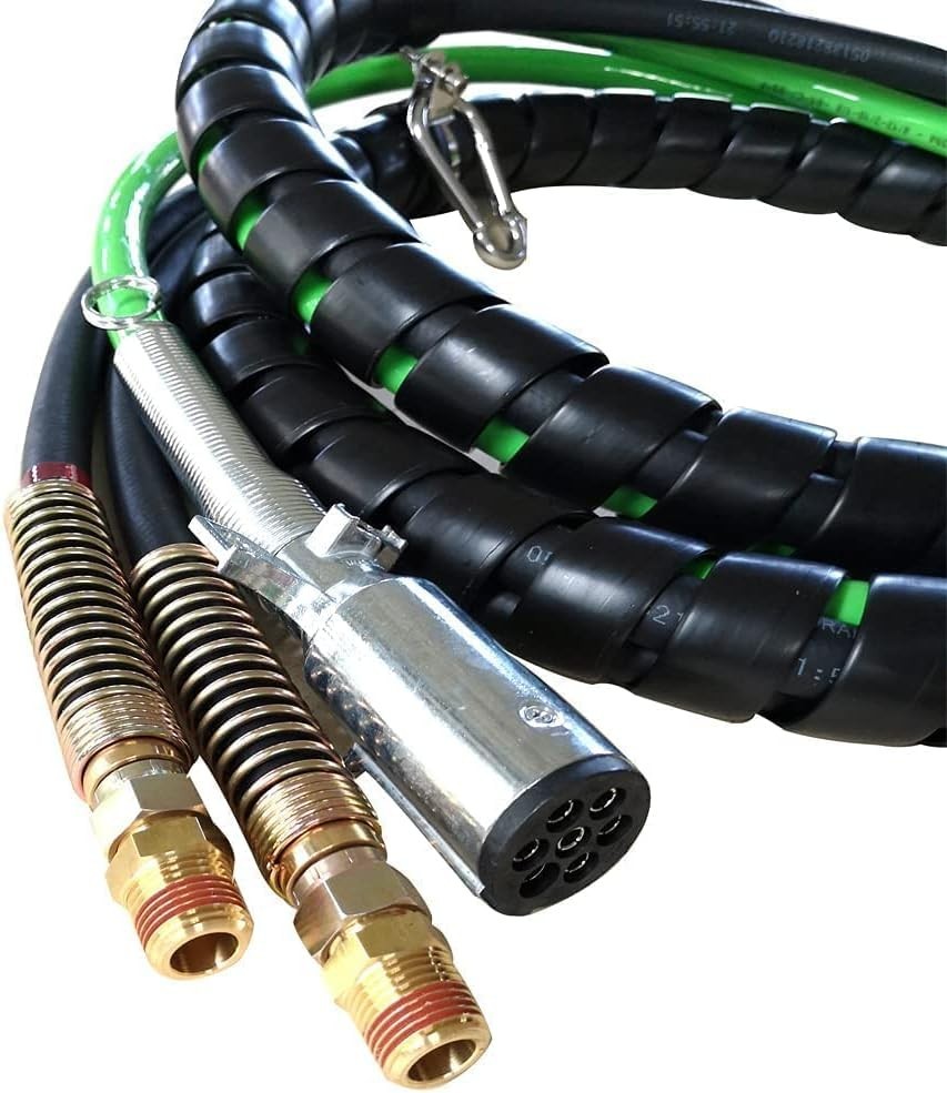 Industrial 3-in-1 Air Brake System: 12 Ft Corrosion-Resistant ABS Lines & 7-Way