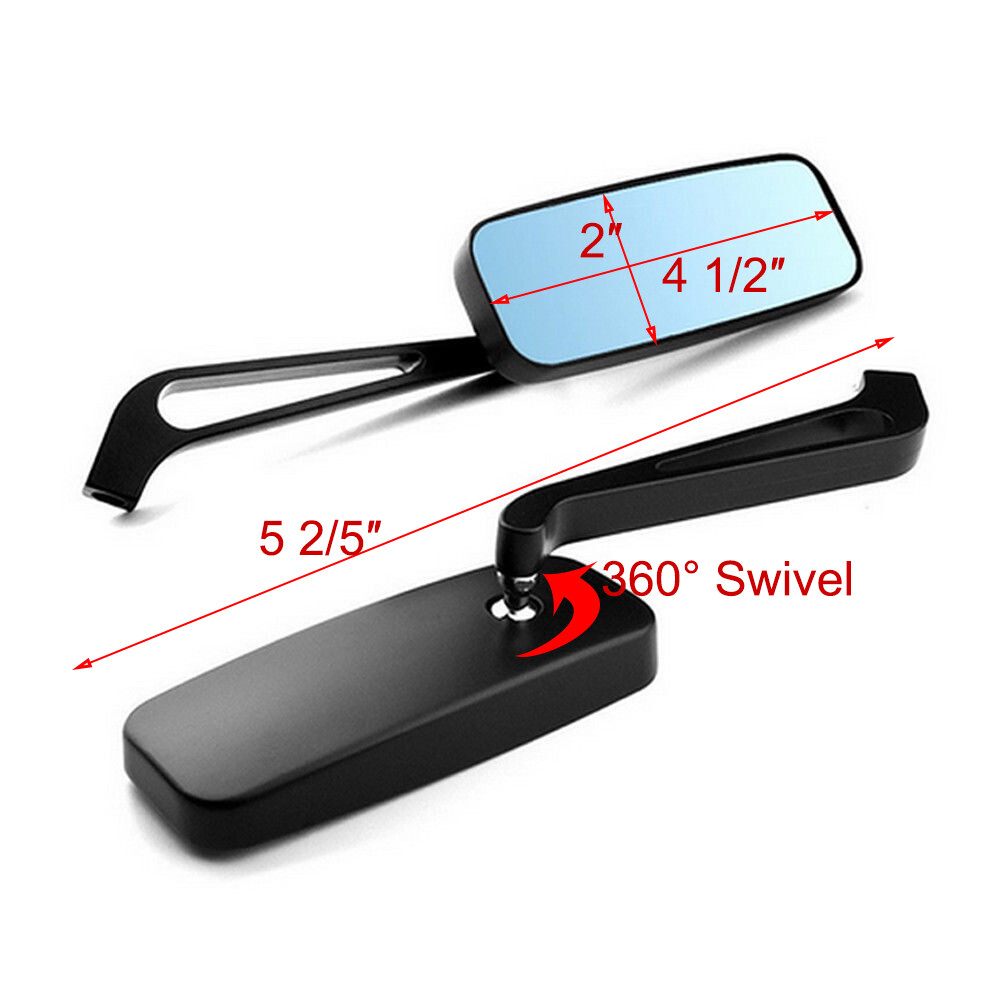 Rectangle Motorcycle Mirrors For Harley V-Rod Night Rod Street Glide Road Glide