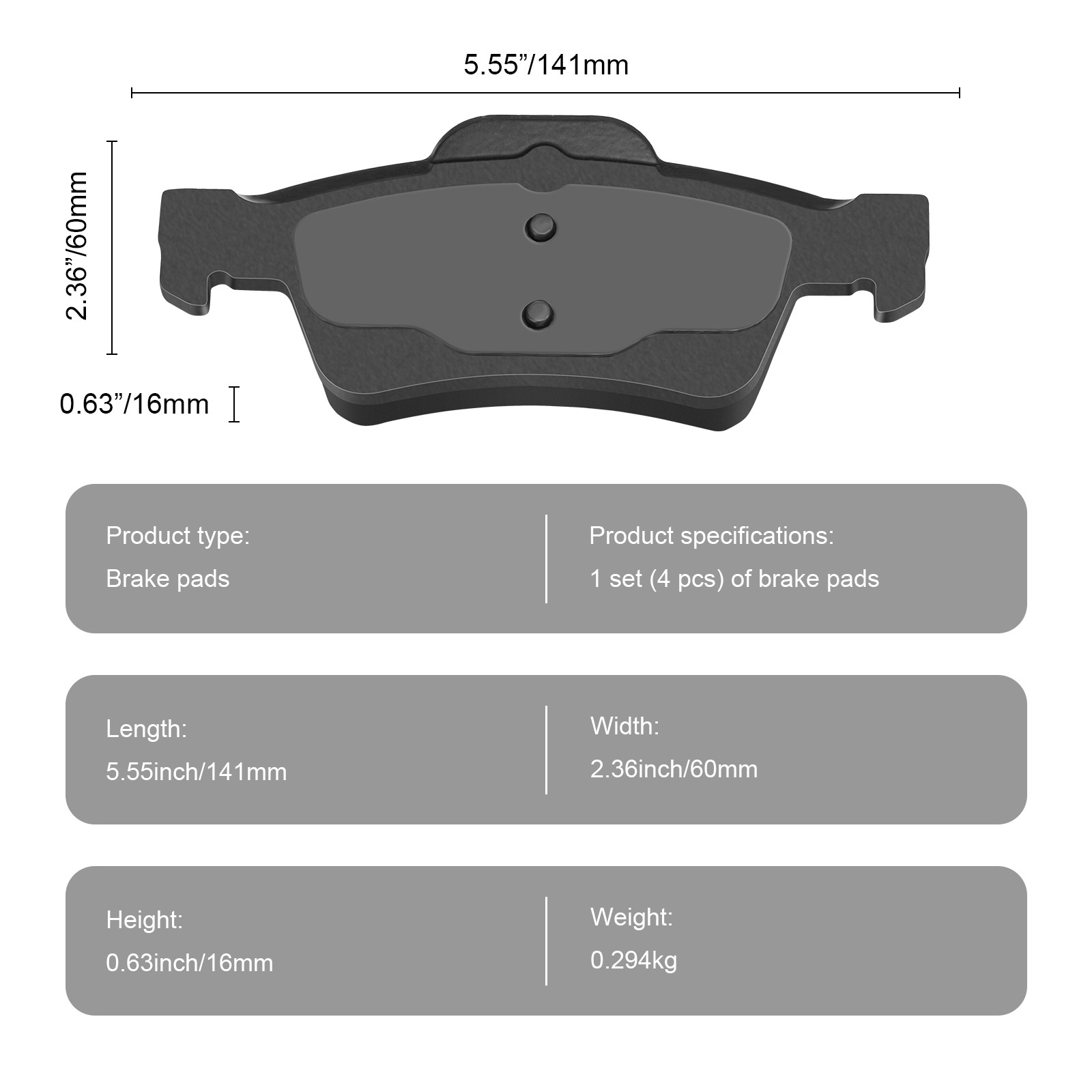 Ceramic Rear Brake Pads for MERCEDES-BENZ E300 E320 E500 S350 SL500 CL500 CLS500