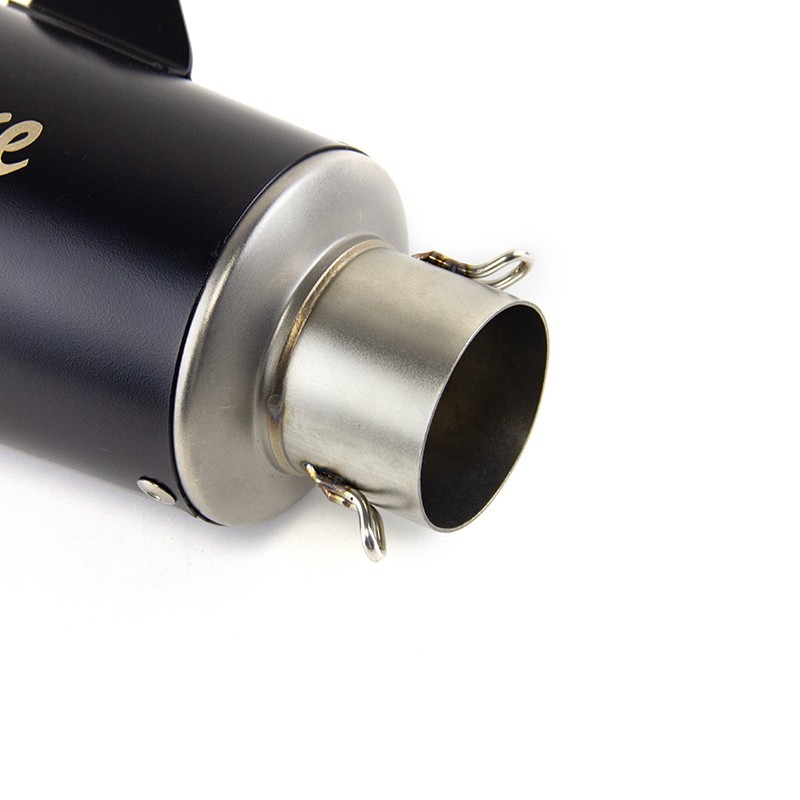 Slip-on 51mm 2″ Universal Motorcycle Exhaust Muffler Pipe Tail Tips Black