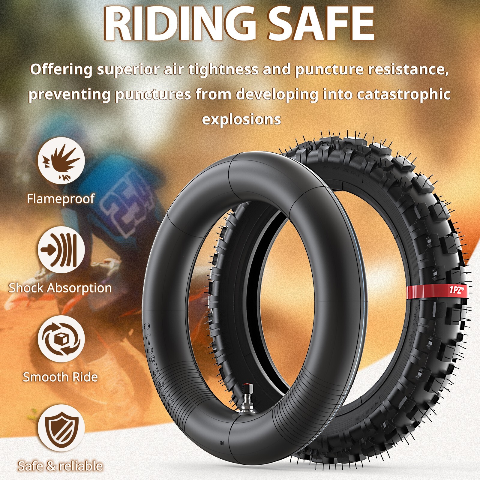 2.50 – 10″ Tire & Inner Tube For Honda CRF50F XR50R 2.50×10 2.5-10 Dirt Pit Bike