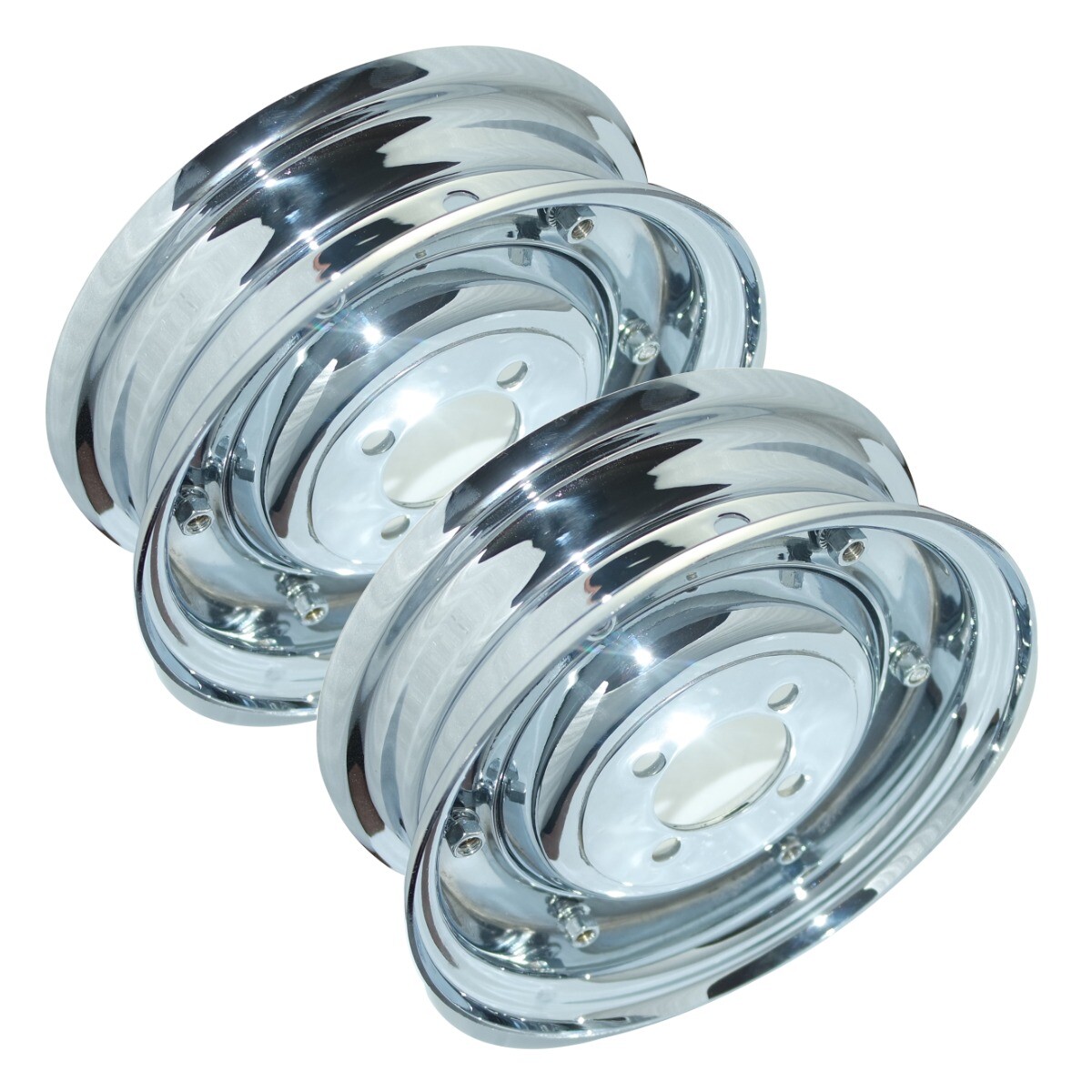 Vespa Front Rear Wheel Rim Set Chrome Plated 3.50″ X 8″ VBB VLB VNA Models AEs