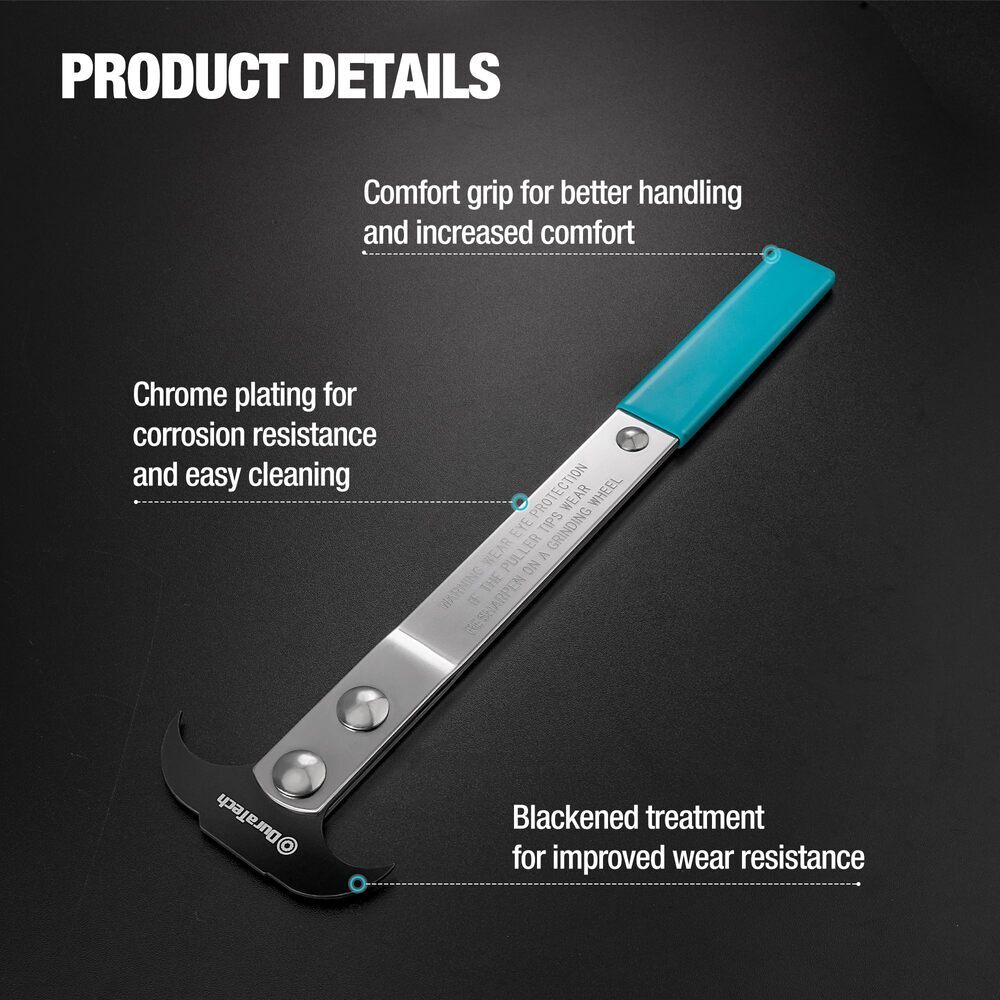 DURATECH Seal Puller Tool Seal Removal Tool Chrome-Plated Shaft & Blackened Head