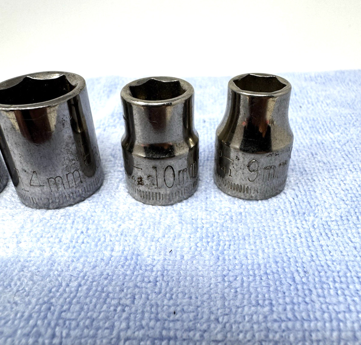Craftsman Socket Set 3/8” Drive 9, 10, 14, 15, 16, 17, 18, 19mm 6pt and 12pt