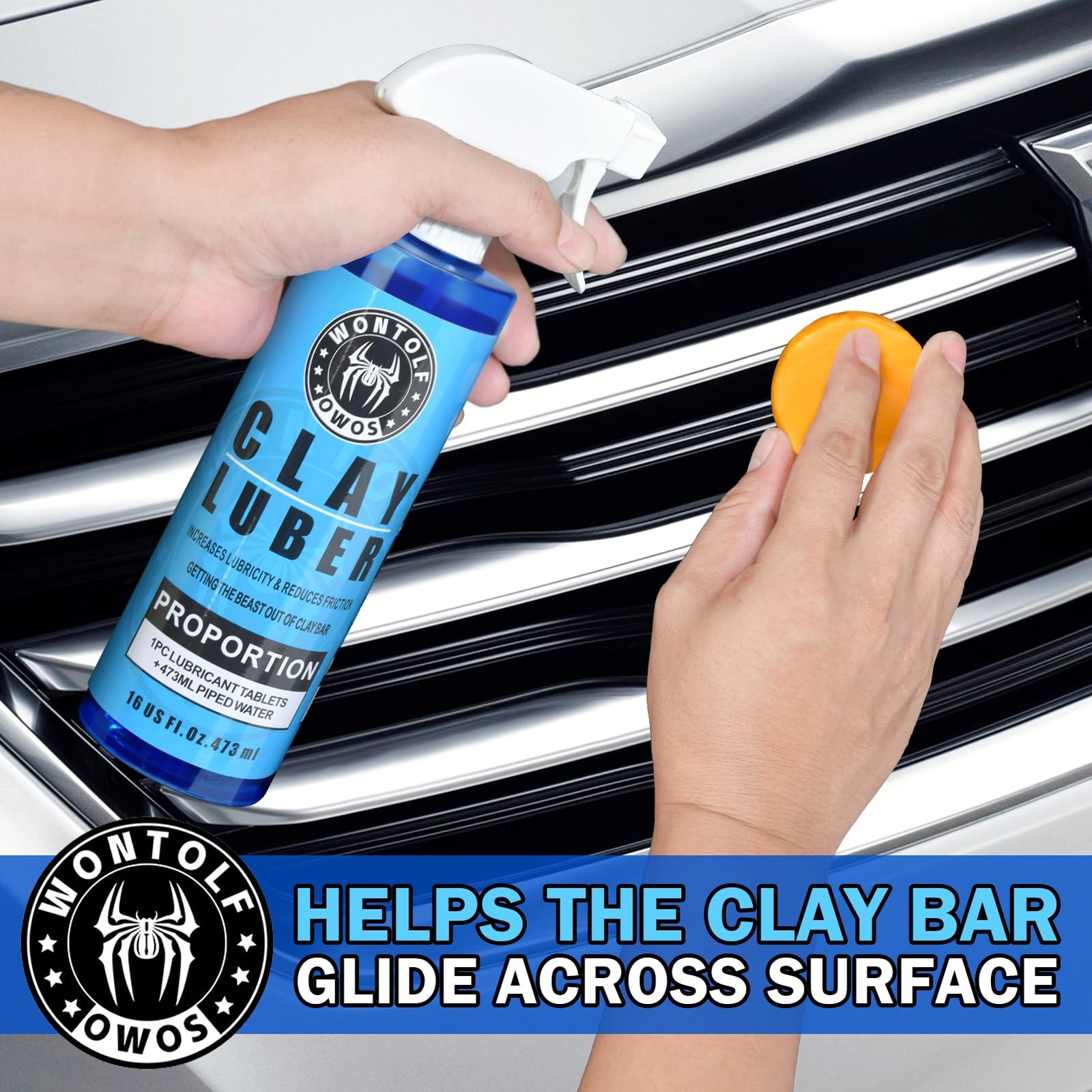 Wontolf Clay Bar Kit, Complete Clay Bars Auto Detailing Clay Luber Lubricant …