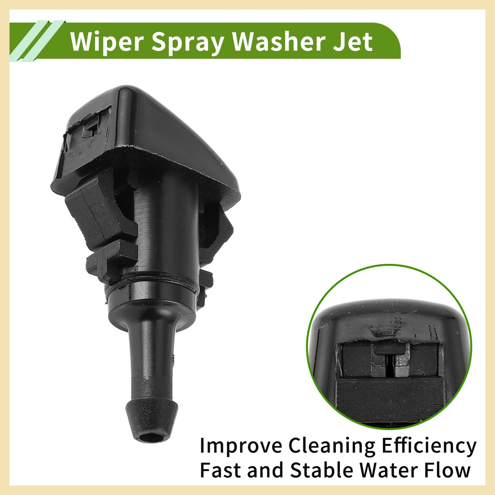 Windshield Washer Nozzle w/ Hose Connector for Mitsubishi No./ 1 Set New
