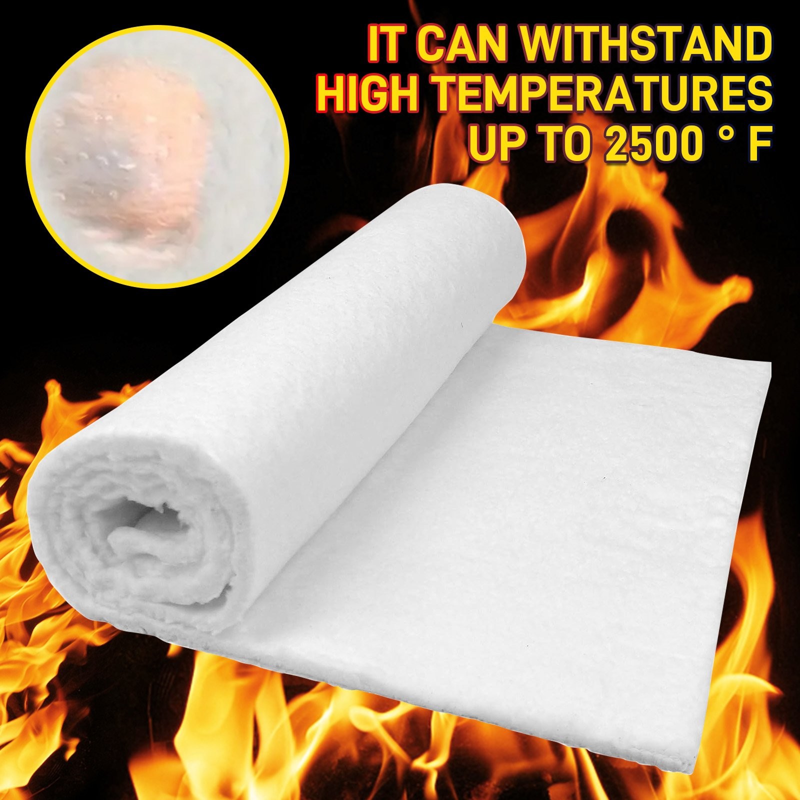 Ceramic Fiber Blanket Heat Resistant Mat 24″x16″ for Automotive Fast US Shipping