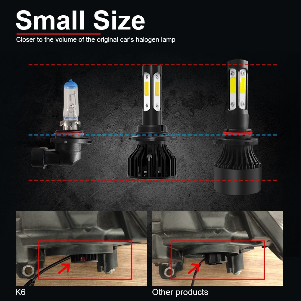 4x H7 LED Headlight Bulbs Hi/Lo Beam 12000LM 6000K White For Hyundai Azera 2006