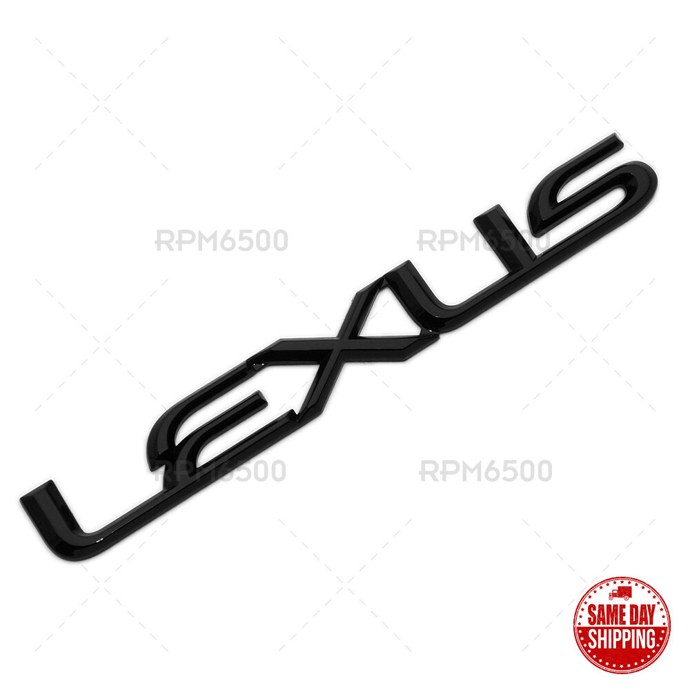 Lexus Trunk Lid Letter Logo Badge 3D Emblem F-Sport Car Decoration Gloss Black